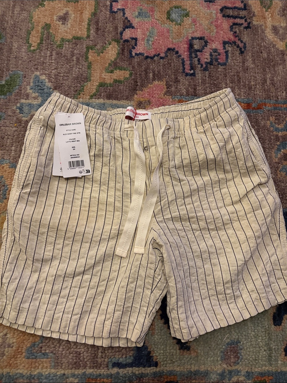 Orlebar Brown Alex fine-stripe deck shorts - Picture 2 of 5